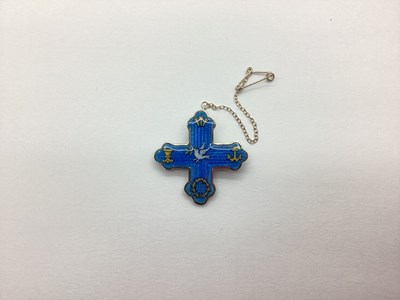 Lot 163 - A Scottish Hallmarked Silver and Enamel Cross...