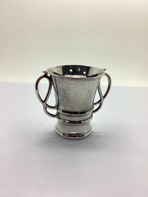 Lot 102 - A Stylish Hallmarked Silver Twin Handled Vase,...