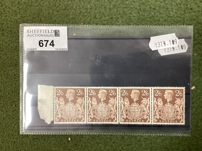 Lot 674 - Stamps, Great Britain Left Hand Marginal Strip...