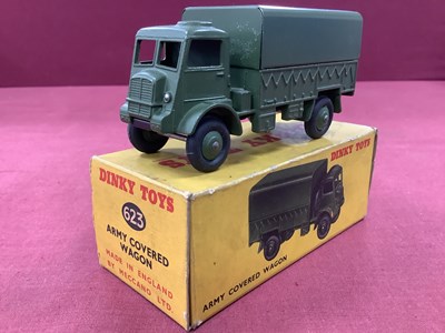 Lot 656 - Dinky Toys No 623 Army Covered Wagon,...