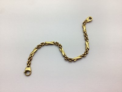 Lot 203 - A Fancy Link Bracelet, with alternate brick...