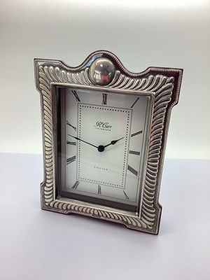 Lot 93 - A Modern Hallmarked Silver Mounted Clock, R...