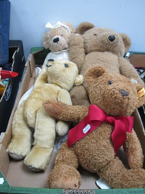 Lot 618 - Four modern teddy bears to include Steiff Cosy...