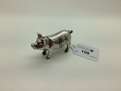 Lot 109 - A Modern Novelty Box in The Form of A Pig,...