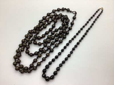 Lot 153 - Long Victorian Bead Necklace, knotted with...