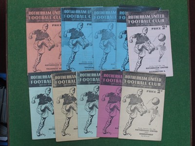 Lot 868 - Rotherham United 1948-49 Home Programmes v....