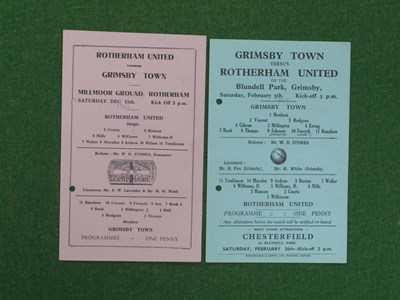 Lot 870 - Grimsby Town Reserves v. Rotherham United...