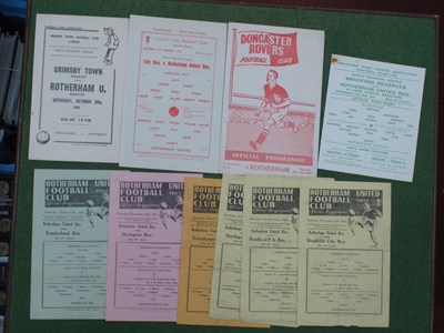 Lot 861 - Rotherham United Reserves 1961-2 Programmes, v....