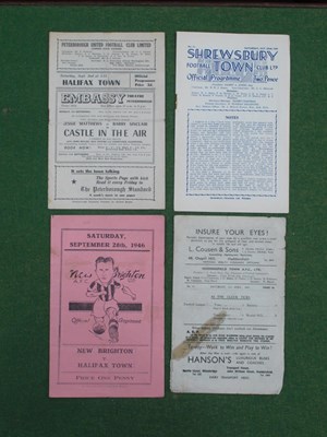 Lot 894 - Halifax Town Away Programmes, 1942-3 at...