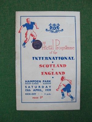 Lot 601 - 1939 Scotland v. England at Hampden Park...