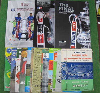 Lot 428 - F.A Cup Final Programmes, 1960, 62, 67, 69, 69,...