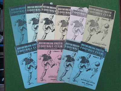 Lot 858 - Rotherham United Home Programmes, 1948-9 v....