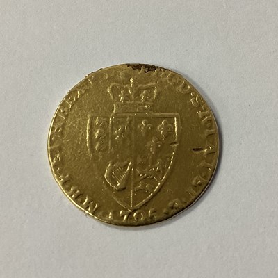 Lot 582 - 1795 George III Gold Spade Guinea, ex fixed...