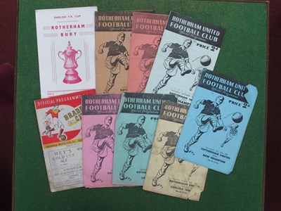 Lot 857 - Rotherham United Programmes, 1950-1 v....