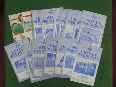 Lot 885 - Sheffield Wednesday 1952-3 - Programmes, v....