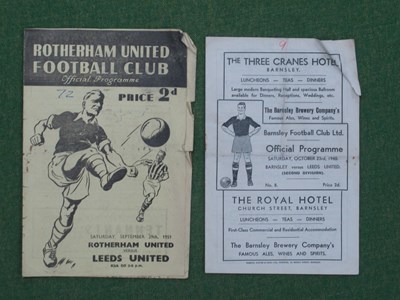 Lot 903 - Leeds United Away Programmes 1948-9 at...