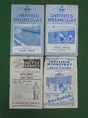 Lot 890 - Leeds United Away Programmes at Sheffield...