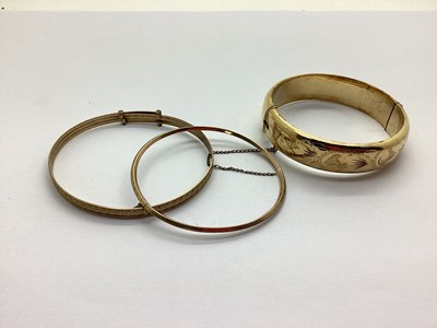 Lot 171 - A Dainty 9ct Gold Bangle, of plain design...