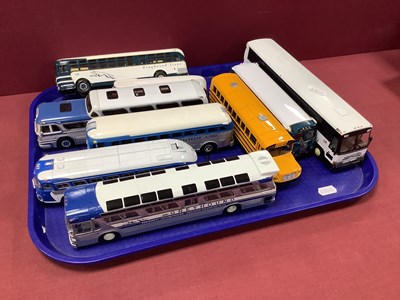 Lot 754 - Nine Diecast Model Buses by Corgi, MTH, Norev...