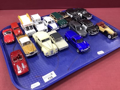 Lot 712 - Seventeen Diecast, White Metal Model Vehicles...