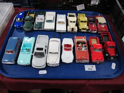 Lot 615 - Seventeen 1:43rd Scale Diecast, White Metal...