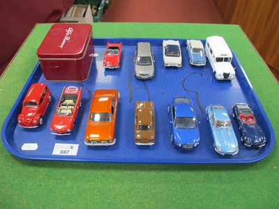 Lot 697 - Thirteen 1:43rd Scale Diecast and Plastic...