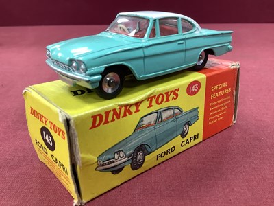 Lot 649 - Dinky Toys No 143 Ford Capri, white...