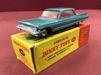 Lot 654 - Dinky Toys No 147 Cadillac 62 Metallic Type...