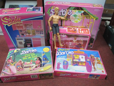 Lot 1093 - A collection of boxed Barbie play sets to...