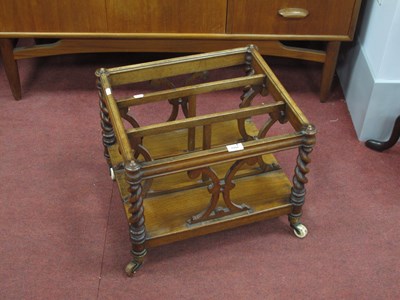 Lot 1552 - XIX Century Walnut Canterbury, with three...