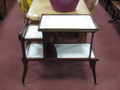 Lot 1506 - Art Nouveau Mahogany Drinks Dinner Trolley,...