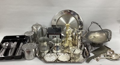 Lot 46 - Assorted Platedware, including a twin handled...