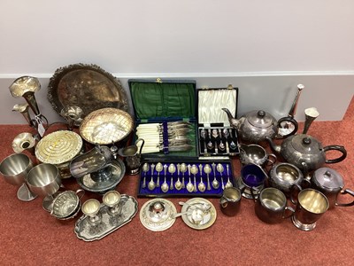 Lot 40 - Assorted Plated Ware, including three piece...