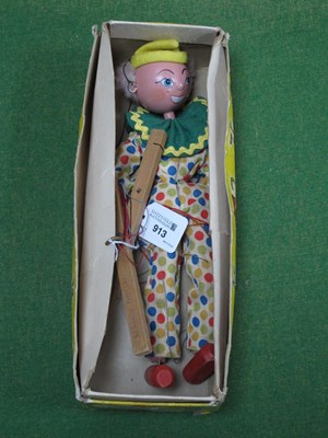 Lot 913 - A boxed Pelham Puppets hand made clown...