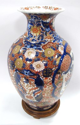 Lot 1304 - Oriental - A Japanese Imari baluster vase...