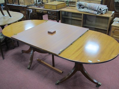 Lot 1512 - Xx Century Style Mahogany Twin Pedestal Dining...