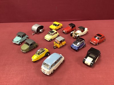 Lot 737 - Thirteen Diecast, Plastic, White Metal Model...