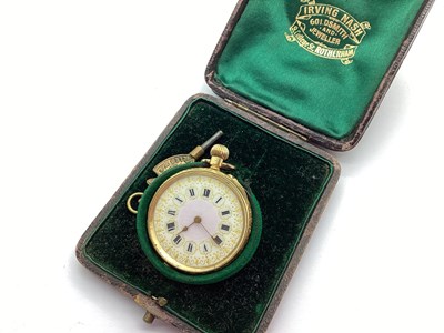 Lot 133 - An Openface Ladies Fobwatch, stamped "18K",...