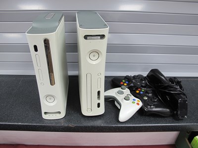 Lot 408 - Two Microsoft XBOX 360 Games Consoles, Kinect...