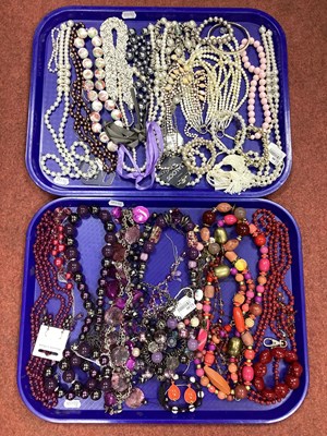 Lot 60 - Assorted Costume Bead Necklaces, in pinks,...