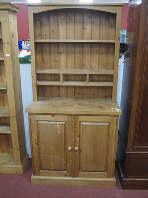 Lot 1486 - A Pine Dresser, with three small drawers to...