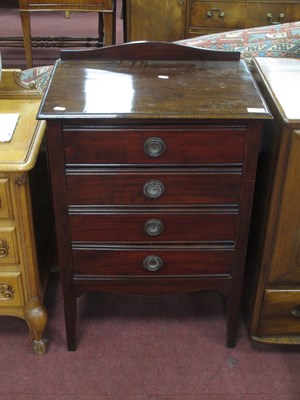 Lot 1541 - 1920's Mahogany Music Cabinet, with four fall...