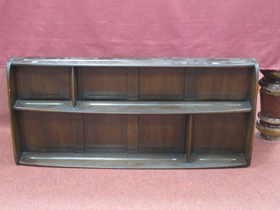 Lot 1471 - Ercol Wall Display Rack, with random dividers...