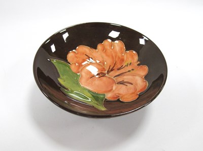 Lot 1194 - A Moorcroft Dish, painted in the 'Hibiscus'...