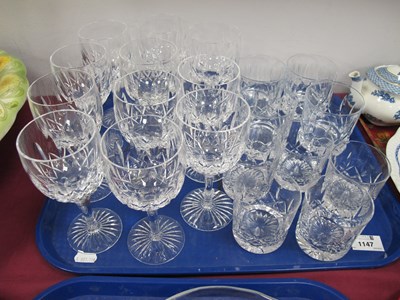 Lot 1147 - Stuart Cut Glass Wine Glasses (10) and nine...