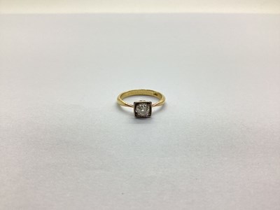 Lot 234 - A Single Stone Dimond Ring, the old cut stone...