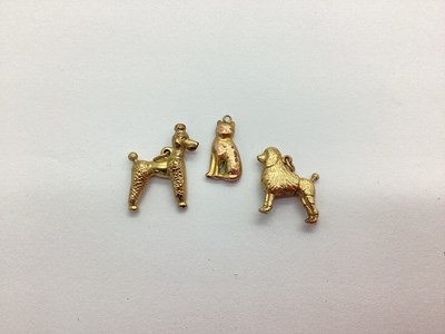 Lot 236 - Two 9ct Gold Poodle Charm Pendants, together...