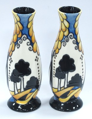 Lot 1241 - A Pair of Old Tupton Ware Tubelined Vases in...