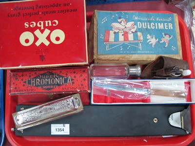 Lot 1354 - Hohner Harmonica, Dulcimer xylophone, slide...