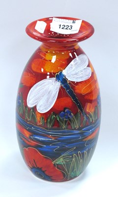 Lot 1223 - Anita Harris 'Dragonfly Brook' Minos Vase,...